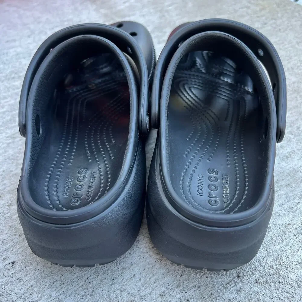 CROCS Women’s CLASSIC Platform Clog Black US size 7 Clogs Slides